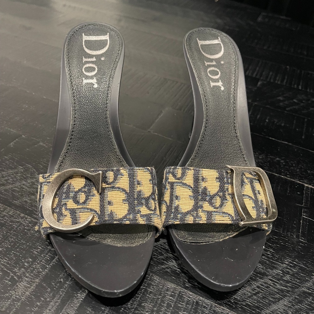 Vintage Dior Monogram Heels Size 36.5